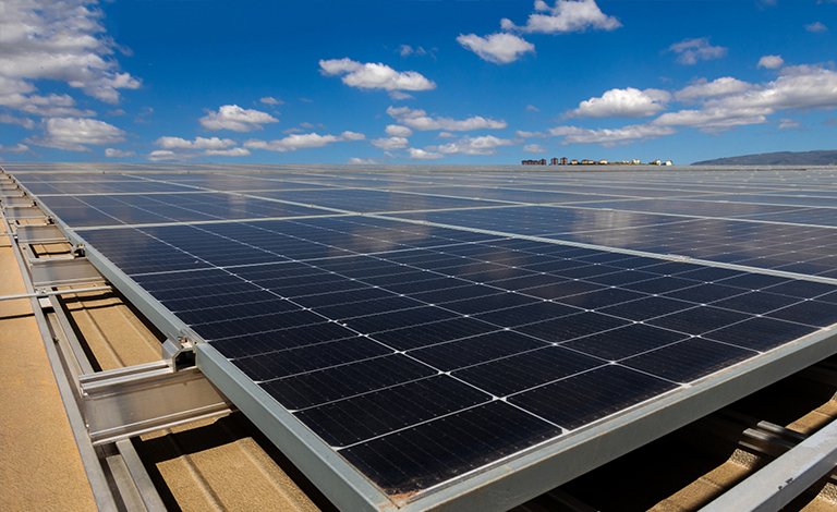 Commercial solar installation
